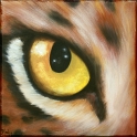 Augenblick eines Pardelluchses Acryl auf Leinwand;
30 x 30 cm